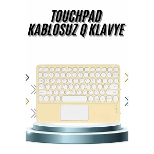 LitaeTrend Android ve İOS Uyumlu Bluetooth Klavye Touchpad Slim Kablosuz Wifi Q Klavye