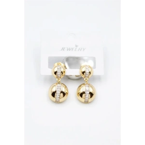 LitaeTrend Baget Taşlı Küpe - Altın