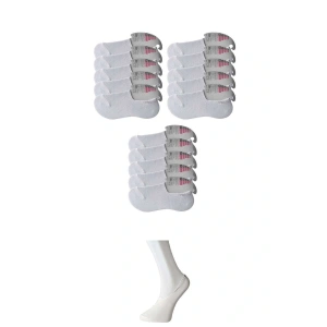 LitaeTrend Beyaz Kadın Babet Çorap 15 çift