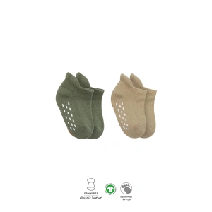 LitaeTrend Bistyle 2li Altı Havlu Sneakers Kaymaz Çorap 20501 Nil Bej