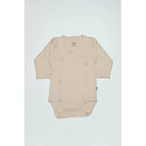 LitaeTrend Bistyle Organik Natural Basic Style Kruvaze Uzun Kol Body Bs17102 Bej