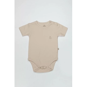 LitaeTrend Bistyle Organik Natural Basic Style Yarım Kol Body Bs17103 Bej