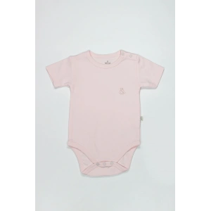 LitaeTrend Bistyle Organik Natural Basic Style Yarım Kol Body Bs17103 Pembe
