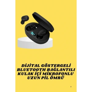 LitaeTrend Bluetooth Kulaklık Dijital Göstergeli Yüksek Ses Kaliteli Uzun Pil Ömrü