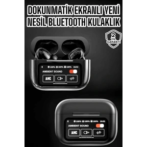 LitaeTrend Bluetooth Kulaklık Kablosuz Ekranlı ANC/ENC Destekli Dokunmatik
