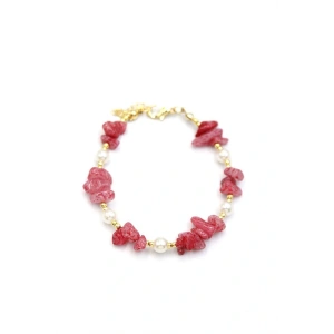 LitaeTrend Boncuk Bileklik - Koyu Pembe