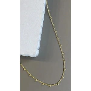 LitaeTrend Boncuklu Zincir Kolye - Altın