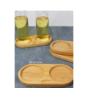 LitaeTrend Büyük Boy Bambu Yağdanlık Altlığı