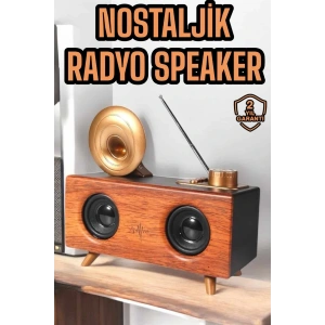 LitaeTrend Çalar Radyo Müzik Kutusu Nostaljik Hoparlör Speaker
