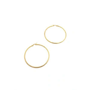 LitaeTrend Çelik Halka Küpe -7 cm - Altın