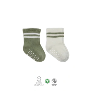 LitaeTrend Çemberli Kaymaz Soket Çorap 2li  Nil Ekru