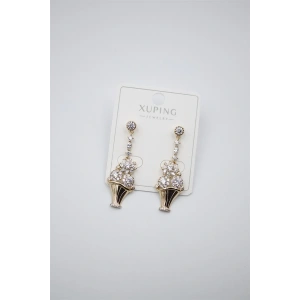 LitaeTrend Çiçek Buketi Küpe - Altın