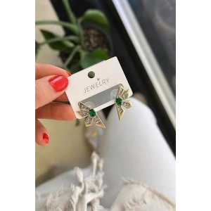 LitaeTrend Çiçek Küpe - Yeşil