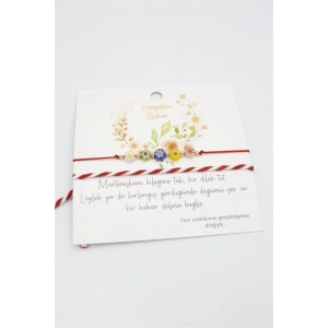 LitaeTrend Çiçek Marteniçka Bileklik - Kırmızı