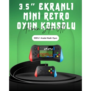 LitaeTrend Çocukluğunuzun Oyunları Tek Cihazda – 500 Oyunlu El Konsolu