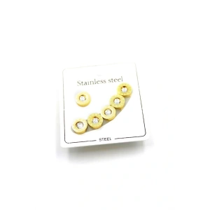 LitaeTrend Çoklu Çelik Küpe - Altın