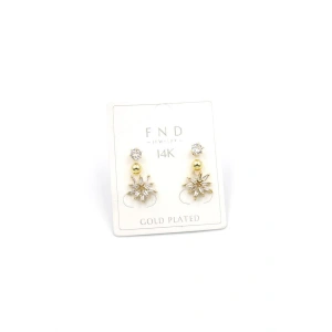 LitaeTrend Çoklu Çiçek Küpe - Altın