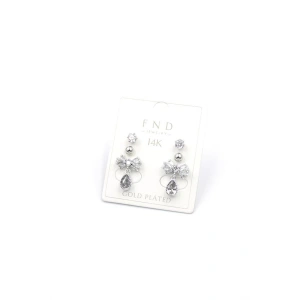 LitaeTrend Çoklu Taşlı Küpe - Gümüş