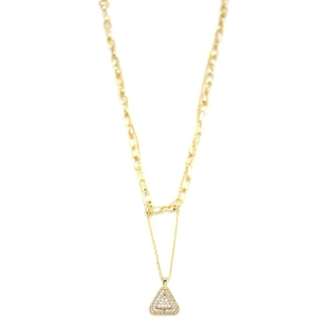 LitaeTrend Çoklu Üçgen Kolye - Altın