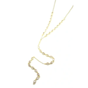 LitaeTrend Damla Taşlı Y Kolye - Altın