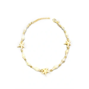 LitaeTrend Deniz Kabuğu Halhal - Beyaz