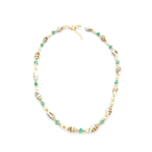 LitaeTrend Deniz Kabuğu Kolye - Su Yeşili