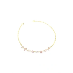 LitaeTrend Doğal Taşlı Halhal - Altın