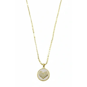 LitaeTrend Ezme Zincir Kalp Kolye - Altın