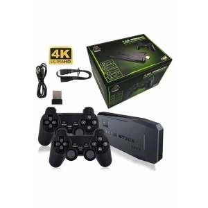 LitaeTrend Game Stick 20000 Oyun Kablosuz Çift Kol Retro Oyunlar Game Stick Atari 2.4g 4K