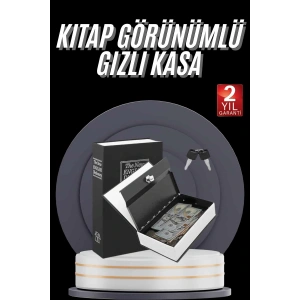 LitaeTrend Gizli Kasa Kilitli Sözlük Görünümlü 18cm Gizli Kasa Büyük Boy Anahtarlı