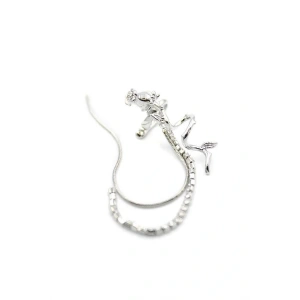 LitaeTrend Gül Kıkırdak Küpe - Gümüş