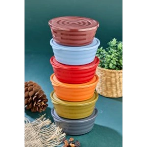 LitaeTrend Harmony Kapaklı Yonca Kase 6lı Royaleks-HT-003