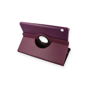 LitaeTrend Huawei MediaPad T5 10 Kılıf 360 Tablet Deri Kılıf - Mürdüm