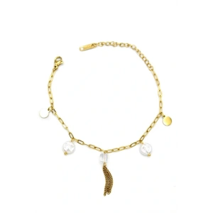 LitaeTrend İnci Bileklik - Altın