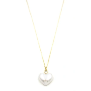 LitaeTrend İnci Kalp Kolye - Altın