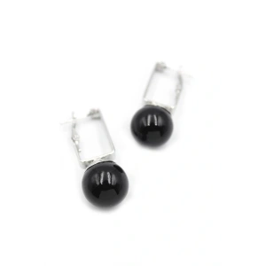 LitaeTrend İncili Küpe - Siyah