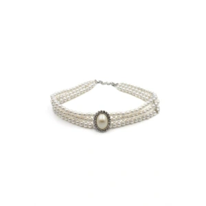 LitaeTrend İncili Tasma Kolye - Gümüş