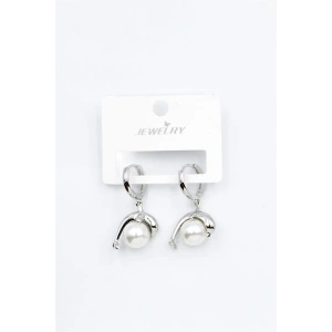 LitaeTrend İncili Yunus Küpe - Gümüş