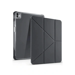 LitaeTrend iPad Air 13 (2024) Kılıf Kalemlikli Mars Tablet Kılıfı - Gri