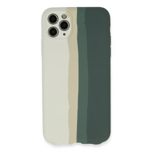 LitaeTrend iPhone 11 Pro Kılıf Ebruli Lansman Silikon - Beyaz-Gri