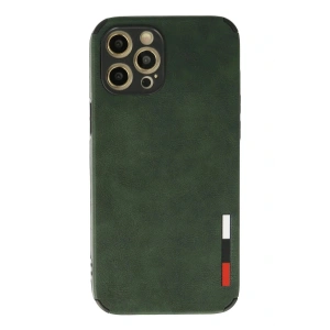 LitaeTrend iPhone 12 Pro Max Kılıf Loop Deri Silikon - Yeşil