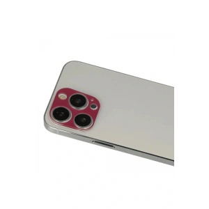 LitaeTrend iPhone 13 Pro Max Rainbow Kamera Lens Koruma Cam - Koyu Kırmızı