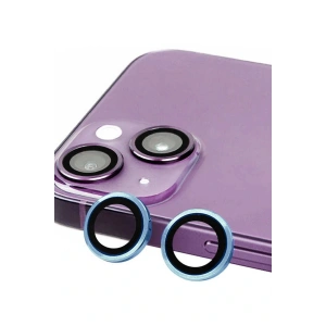 LitaeTrend iPhone 14 Plus Raze Metal Kamera Lens - Mavi