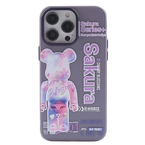 LitaeTrend iPhone 14 Pro Kılıf Prada Desenli Kapak - Prada Mor - 1