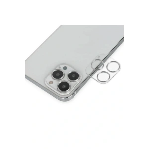 LitaeTrend iPhone 14 Pro Max Band Metal Kamera Lens - Gümüş