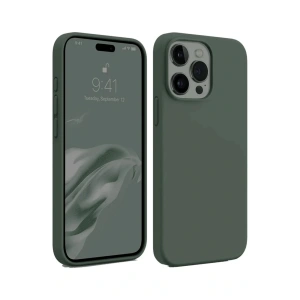 LitaeTrend iPhone 15 Pro Max Kılıf First Silikon - Koyu Yeşil