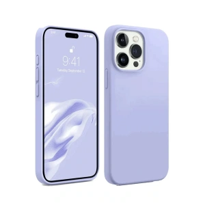 LitaeTrend iPhone 15 Pro Max Kılıf First Silikon - Lila