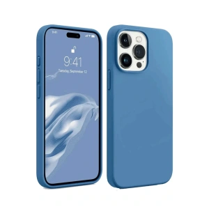 LitaeTrend iPhone 15 Pro Max Kılıf First Silikon - Mavi