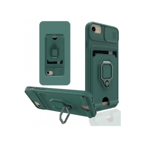 LitaeTrend iPhone 6 Kılıf Zuma Kartvizitli Yüzüklü Silikon - Yeşil