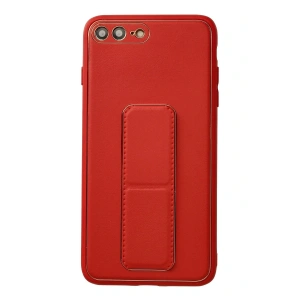 LitaeTrend iPhone 7 Plus Kılıf Coco Deri Standlı Kapak - Kırmızı